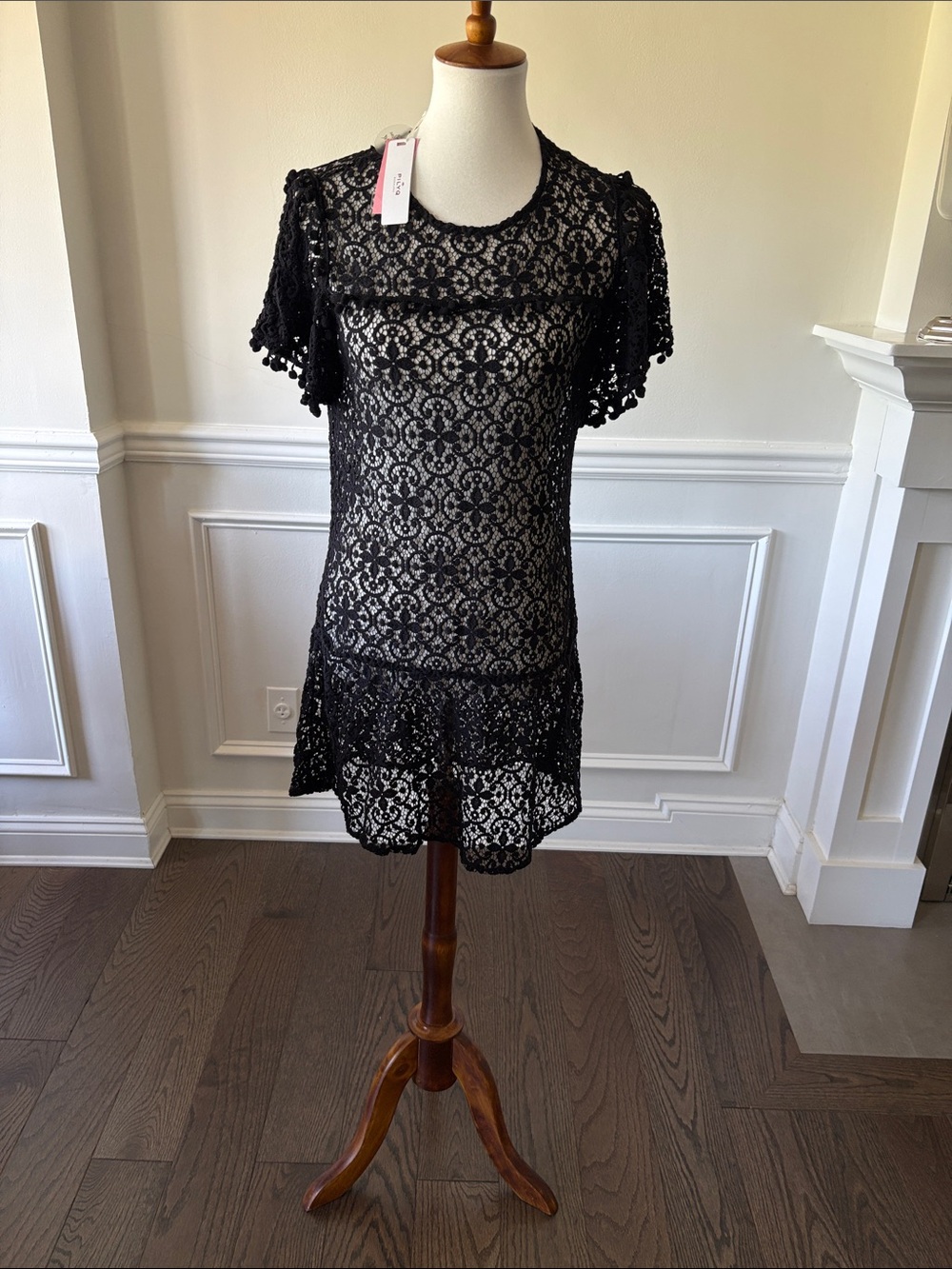 Pilyq Black Lace Crochet cover up.